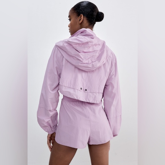 Zara Lavender Athletic Nylon High Waist Shorts - Picture 3 of 11